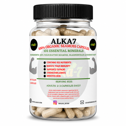 ALKA7 ORGANIC SEAMOSS CAPSULES W/ BURDOCK ROOT & BLADDERWRACK